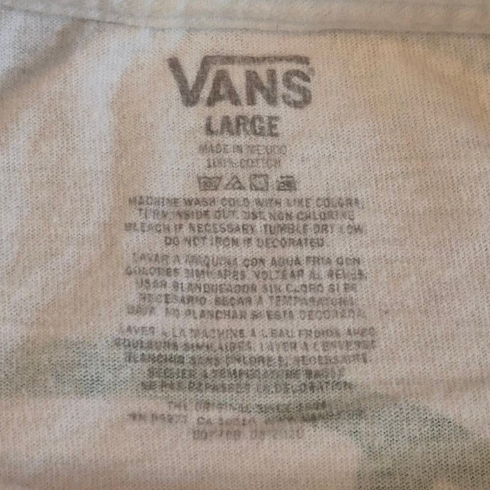 Vans Off The Wall Checkered Cherry Graphic Tee Shirt Large White - Picture 3 of 6